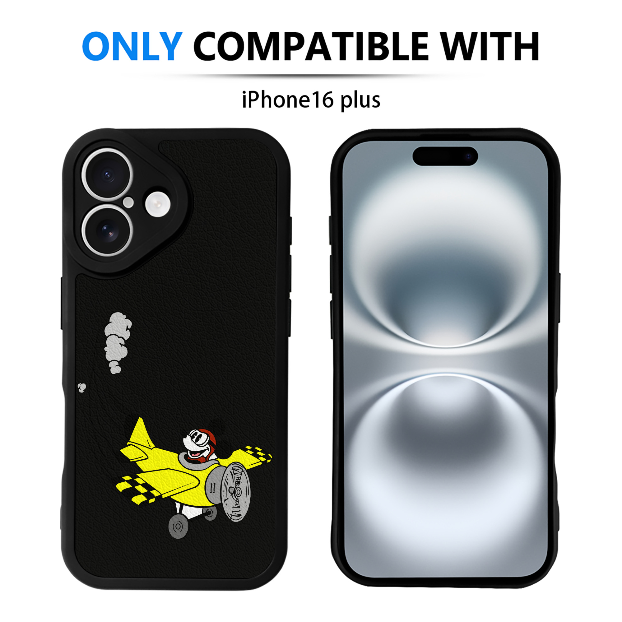 （画像用） ミッキーマウス Mickey Mouse 【iPhone 16シリーズ対応】シリコンスマホケース（レザー調） 材質：シリコン